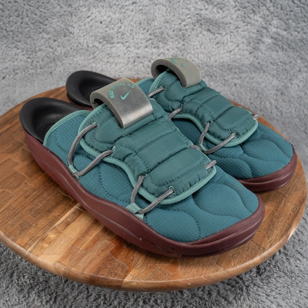 Nike Offline 3.0 Dark Teal Burgundy Crush Slides Style DJ5226-300 Men's SZ 10.5